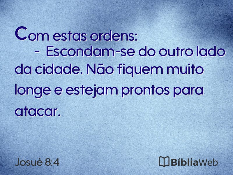 Josué 8:4 em imagem para compartilhar