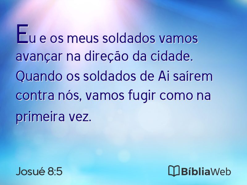 Josué 8:5 em imagem para compartilhar