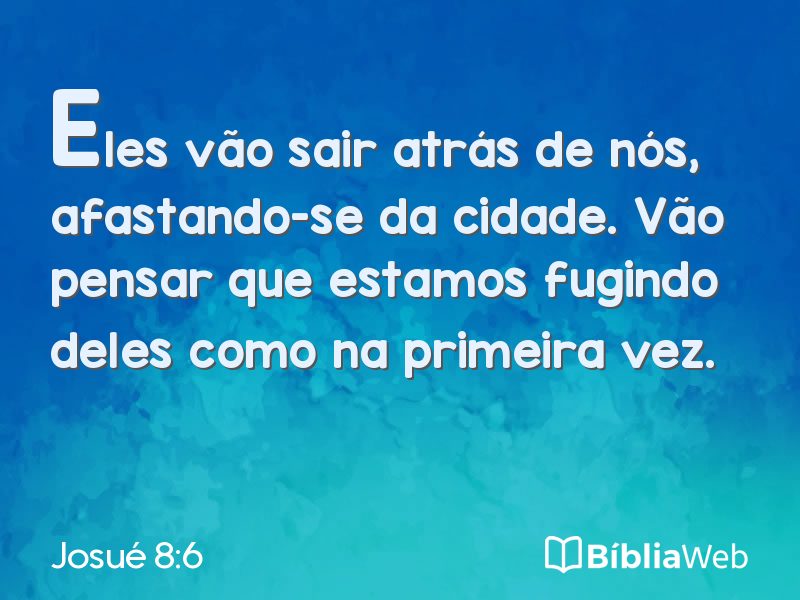 Josué 8:6 em imagem para compartilhar