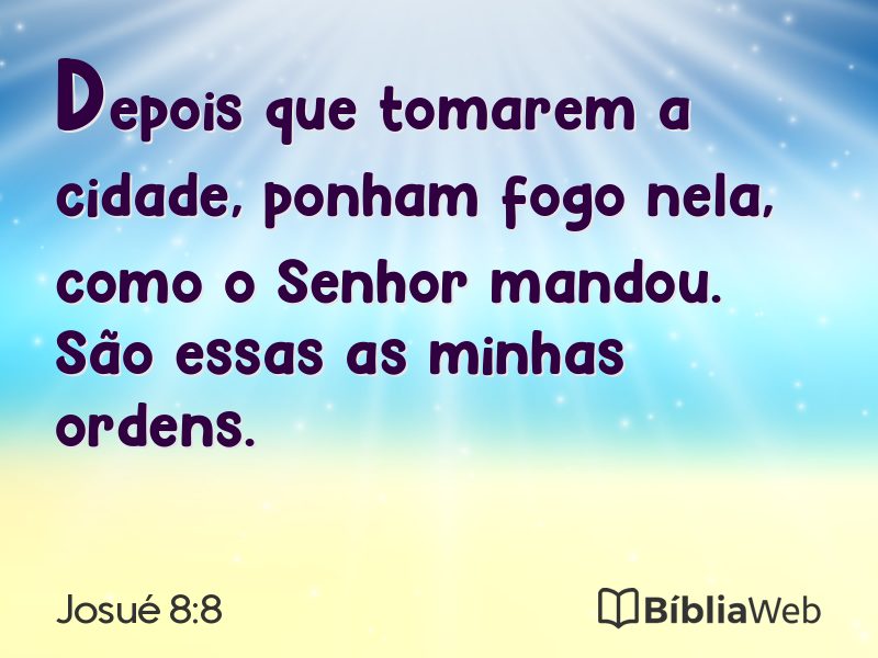 Josué 8:8 em imagem para compartilhar