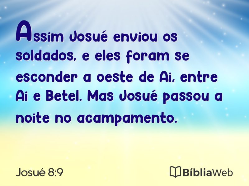 Josué 8:9 em imagem para compartilhar