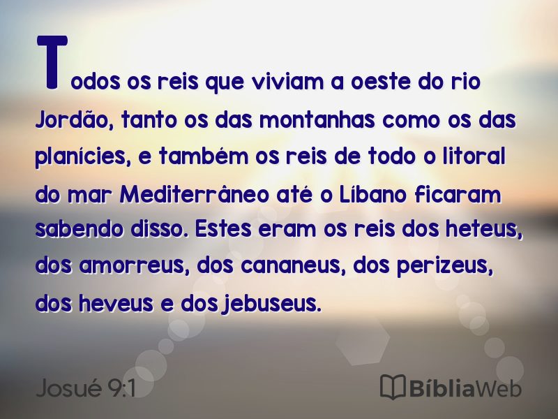 Josué 9:1 em imagem para compartilhar