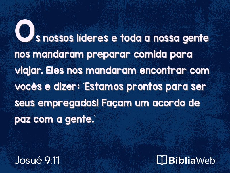 Josué 9:11 em imagem para compartilhar