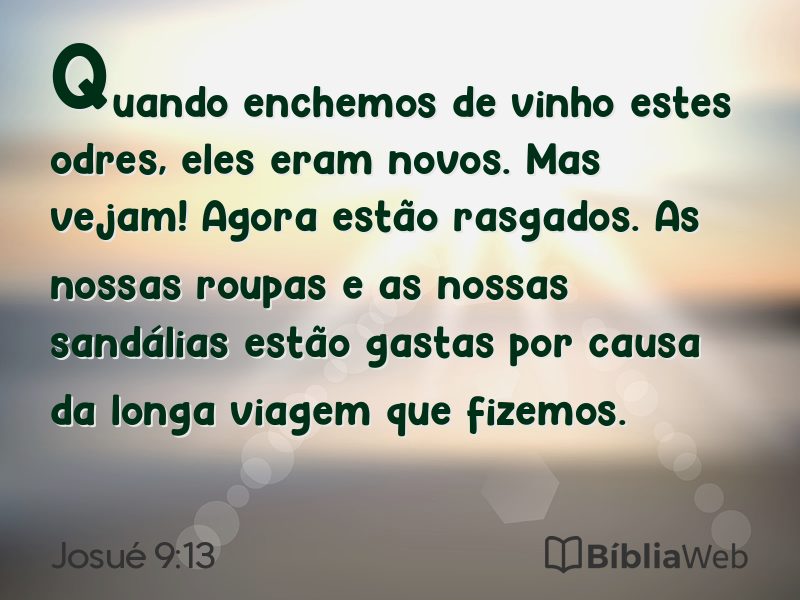 Josué 9:13 em imagem para compartilhar