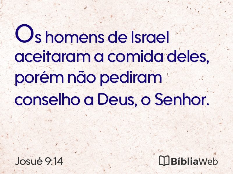 Josué 9:14 em imagem para compartilhar
