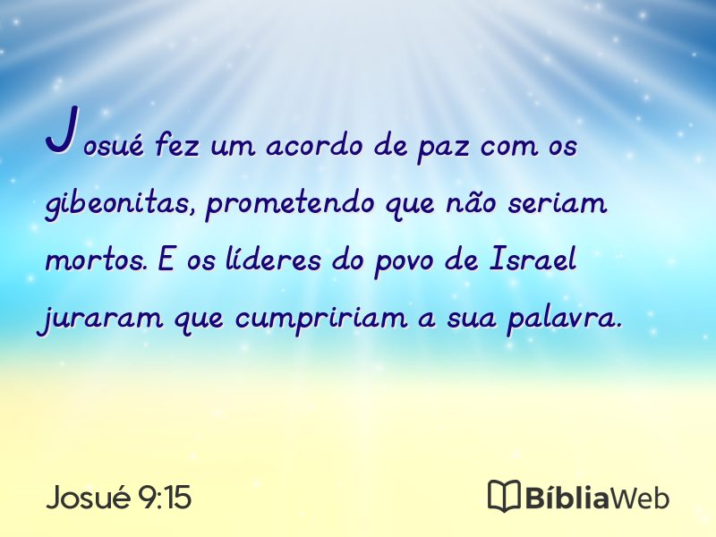 Josué 9:15 em imagem para compartilhar