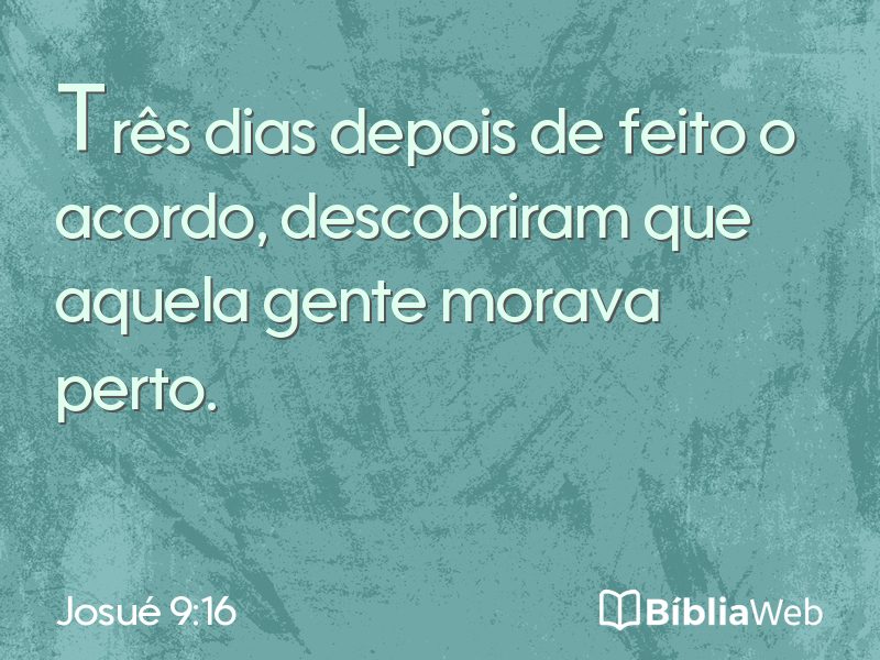 Josué 9:16 em imagem para compartilhar