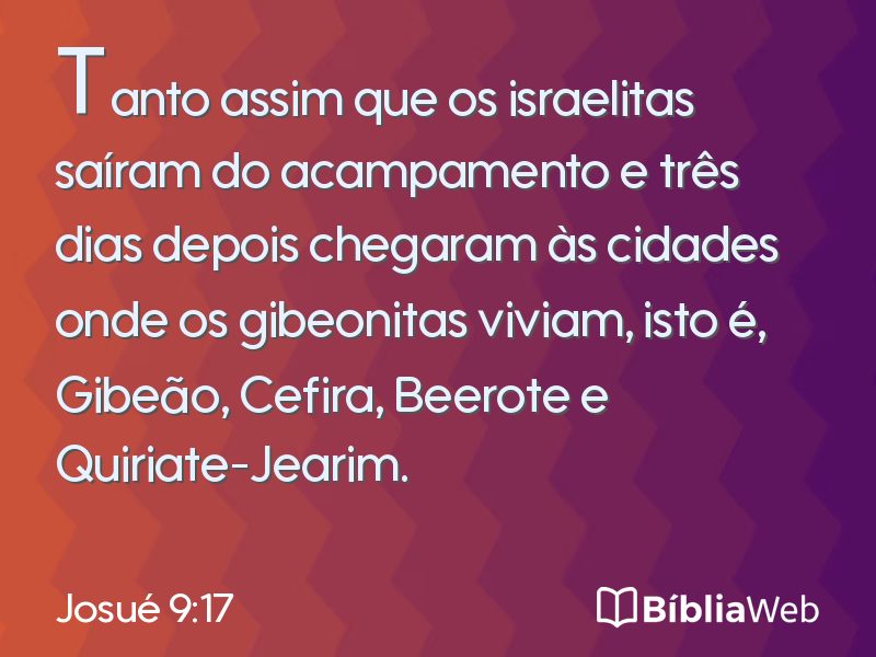 Josué 9:17 em imagem para compartilhar