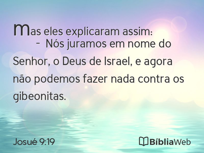 Josué 9:19 em imagem para compartilhar