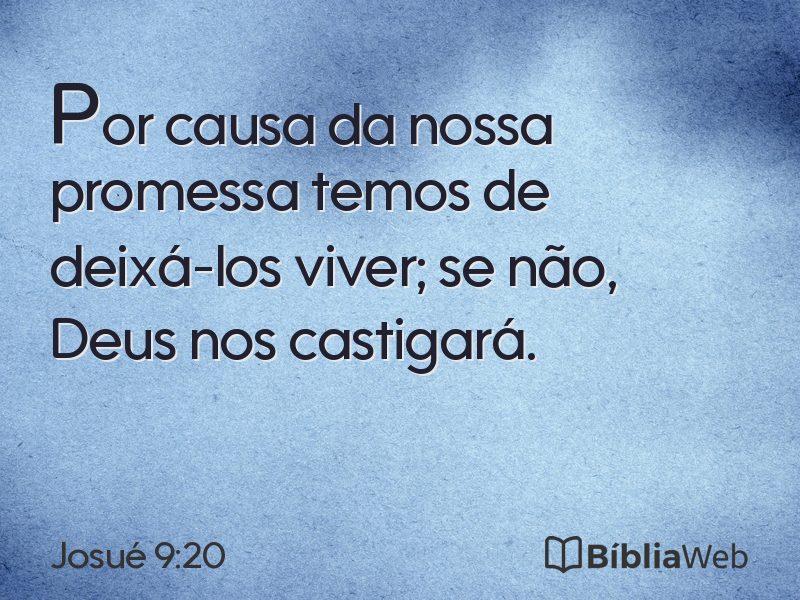 Josué 9:20 em imagem para compartilhar