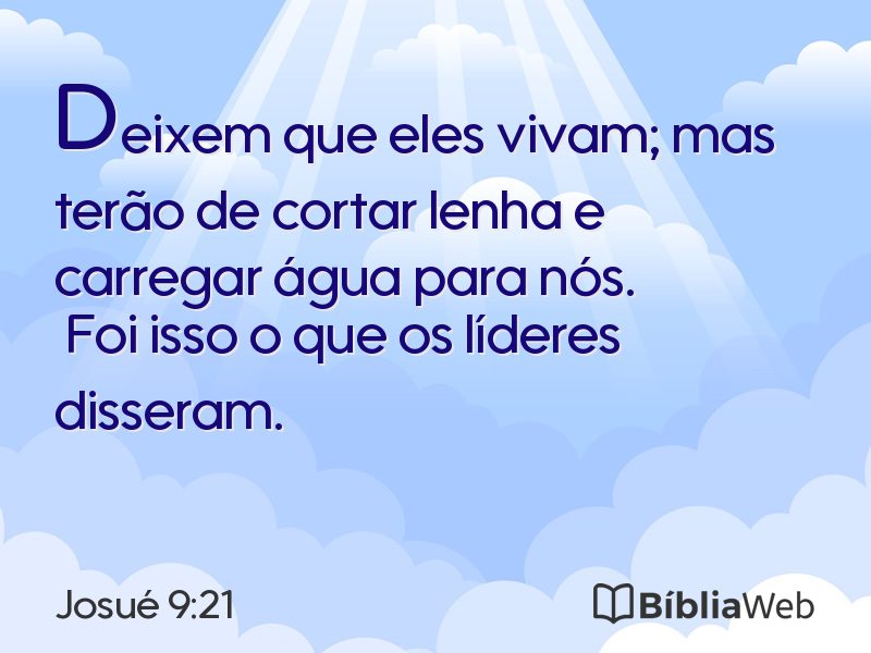 Josué 9:21 em imagem para compartilhar