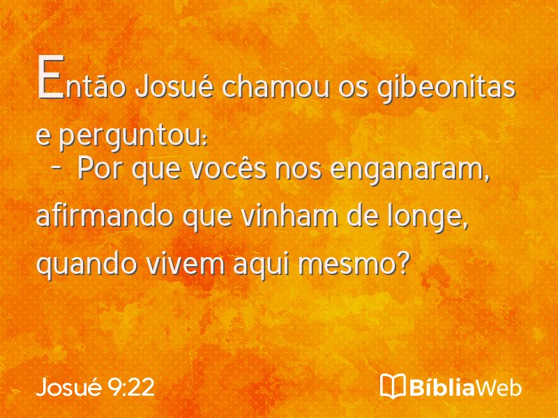 Josué 9:22 em imagem para compartilhar