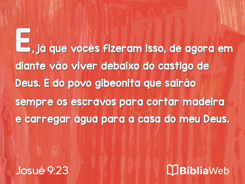 Josué 9:23 em imagem para compartilhar