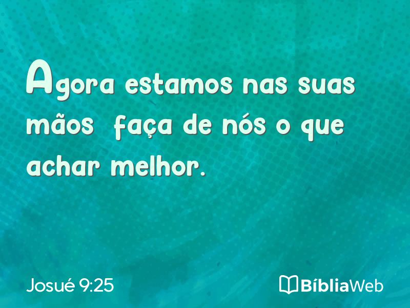 Josué 9:25 em imagem para compartilhar