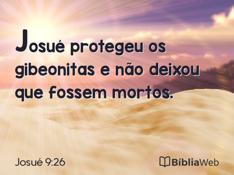 Josué 9:26 em imagem para compartilhar