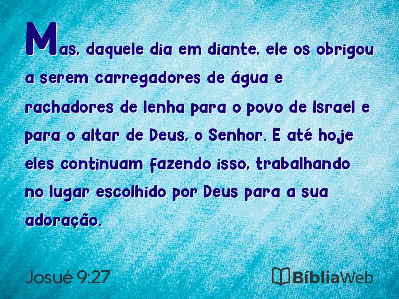 Josué 9:27 em imagem para compartilhar