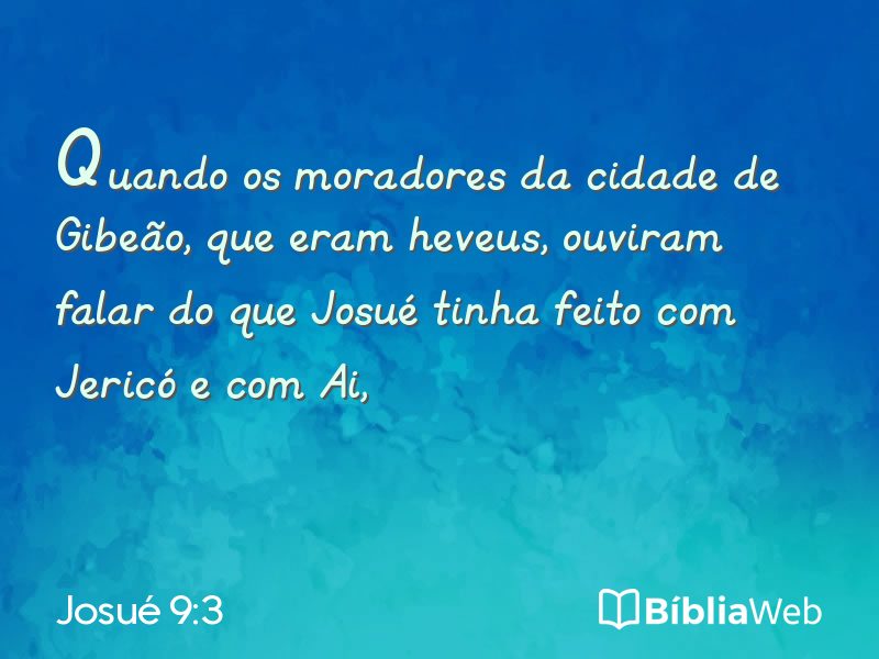 Josué 9:3 em imagem para compartilhar