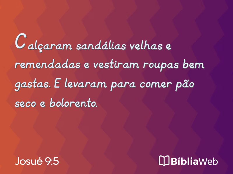 Josué 9:5 em imagem para compartilhar