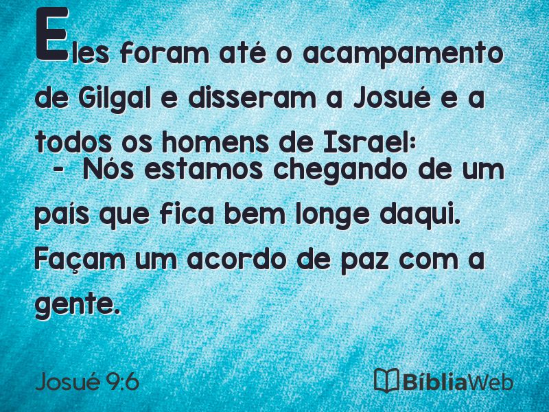 Josué 9:6 em imagem para compartilhar