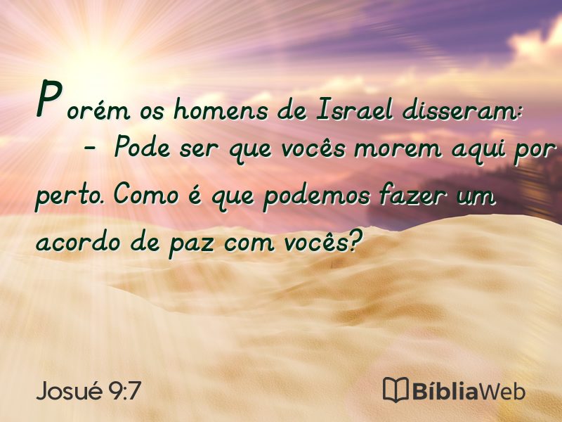 Josué 9:7 em imagem para compartilhar