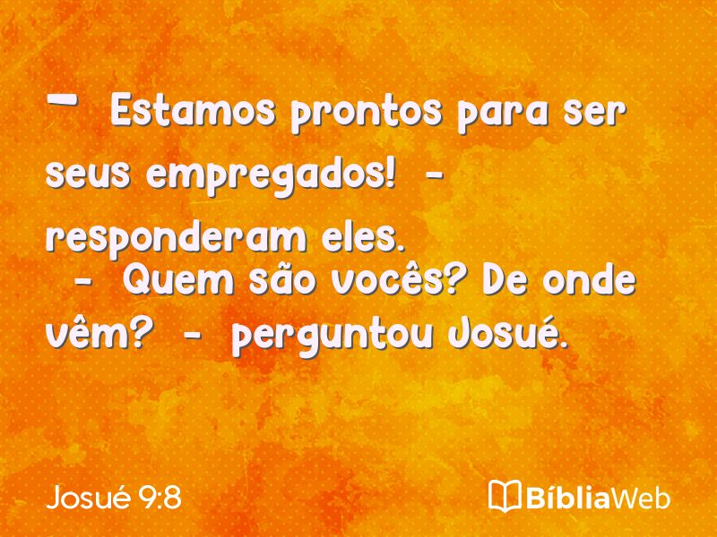 Josué 9:8 em imagem para compartilhar