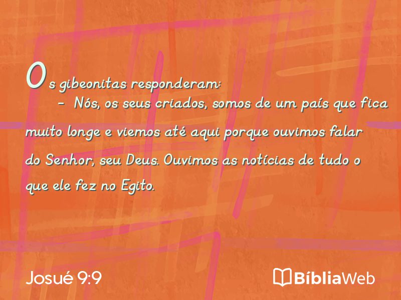 Josué 9:9 em imagem para compartilhar