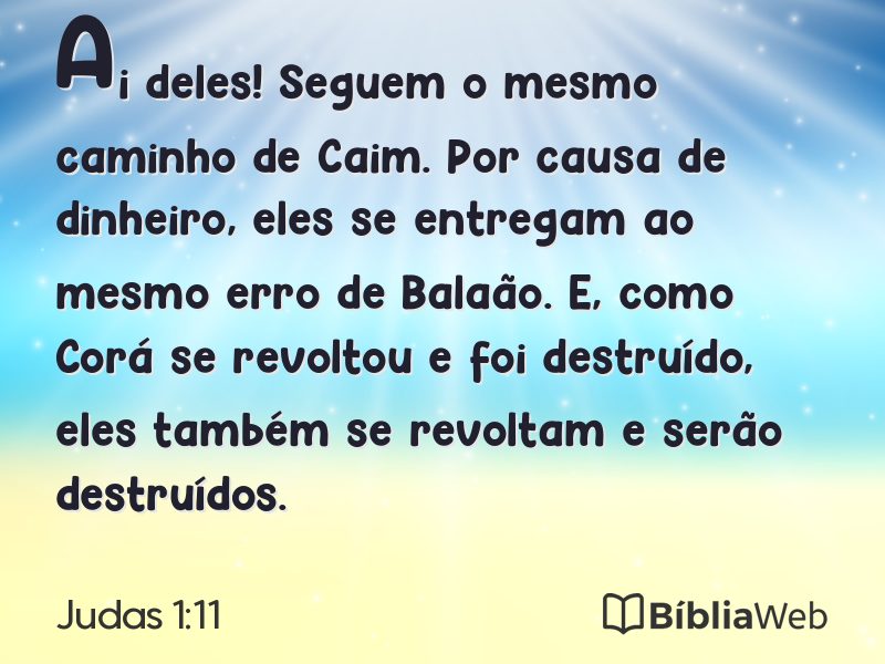 Judas 1:11 em imagem para compartilhar