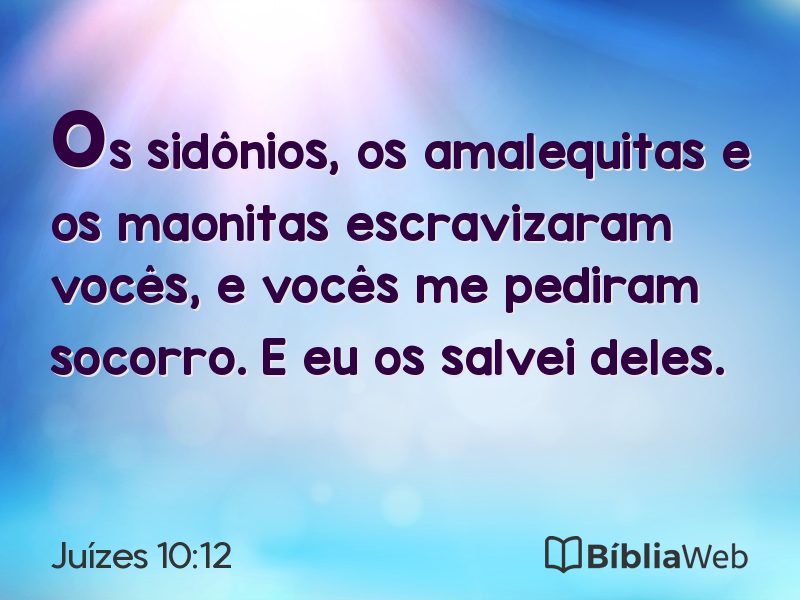 Juízes 10:12 em imagem para compartilhar