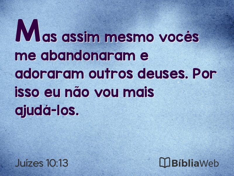 Juízes 10:13 em imagem para compartilhar