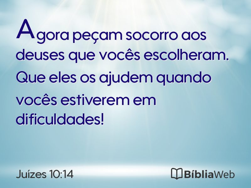 Juízes 10:14 em imagem para compartilhar