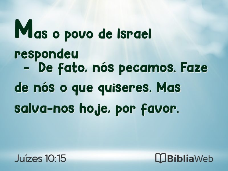 Juízes 10:15 em imagem para compartilhar