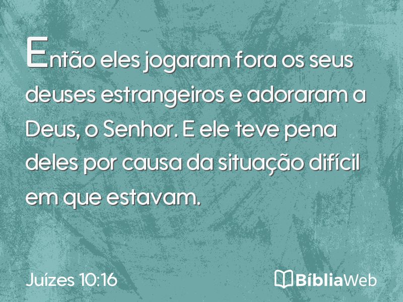 Juízes 10:16 em imagem para compartilhar