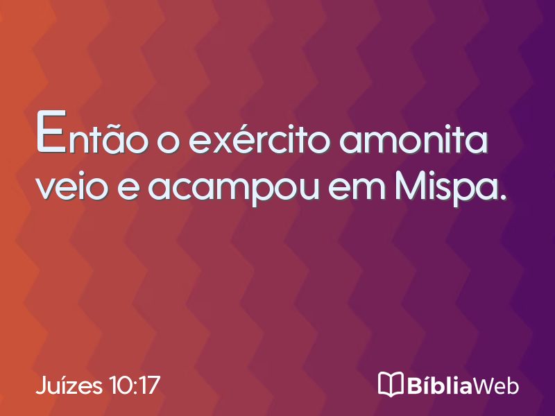 Juízes 10:17 em imagem para compartilhar