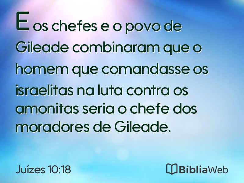 Juízes 10:18 em imagem para compartilhar