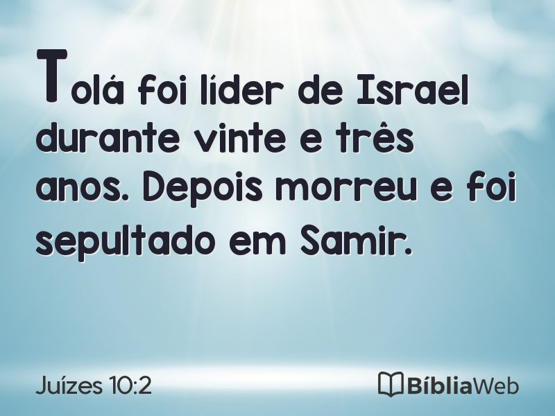 Juízes 10:2 em imagem para compartilhar