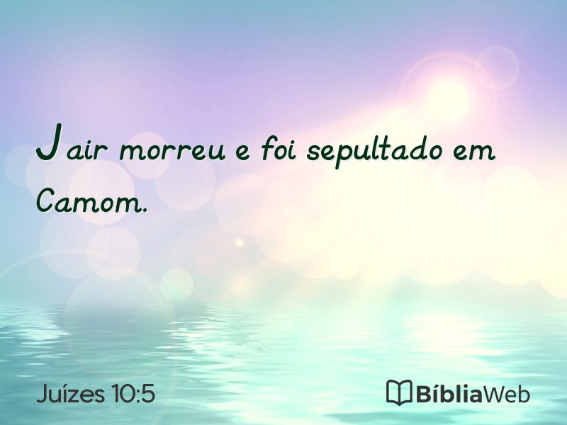Juízes 10:5 em imagem para compartilhar