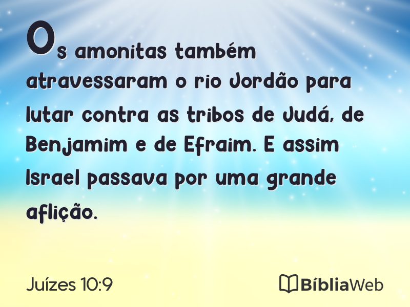 Juízes 10:9 em imagem para compartilhar