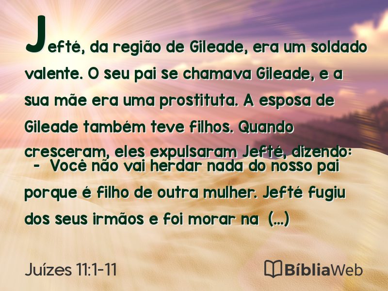 Juízes 11:1-11 em imagem para compartilhar