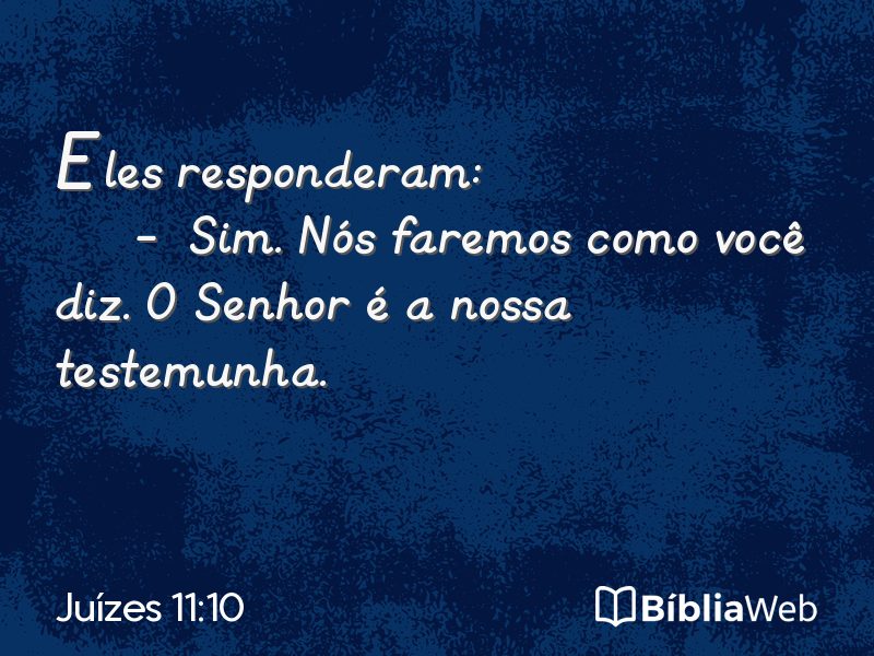 Juízes 11:10 em imagem para compartilhar