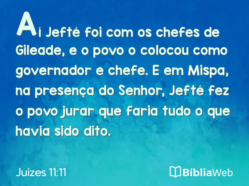 Juízes 11:11 em imagem para compartilhar