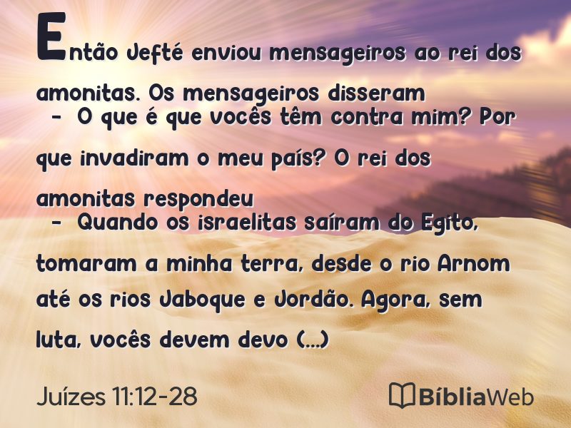 Juízes 11:12-28 em imagem para compartilhar