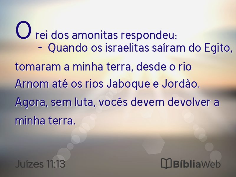 Juízes 11:13 em imagem para compartilhar