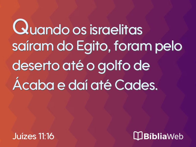 Juízes 11:16 em imagem para compartilhar