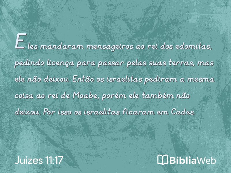 Juízes 11:17 em imagem para compartilhar