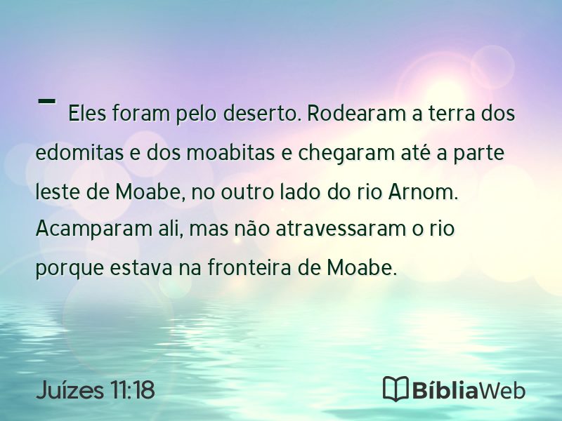 Juízes 11:18 em imagem para compartilhar