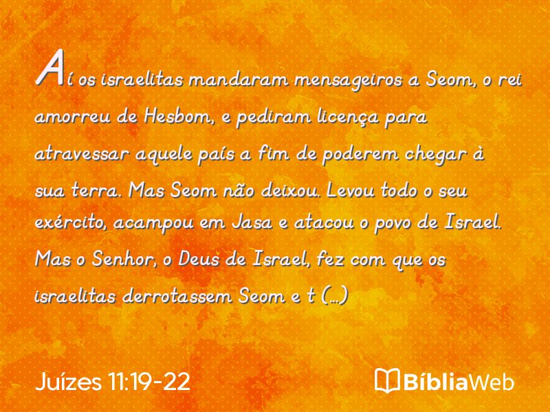 Juízes 11:19-22 em imagem para compartilhar