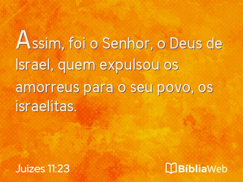 Juízes 11:23 em imagem para compartilhar