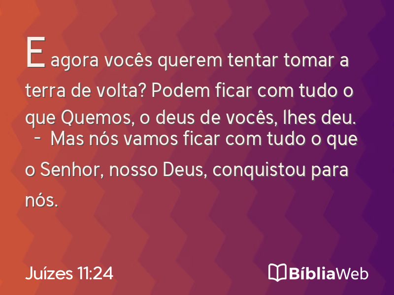 Juízes 11:24 em imagem para compartilhar