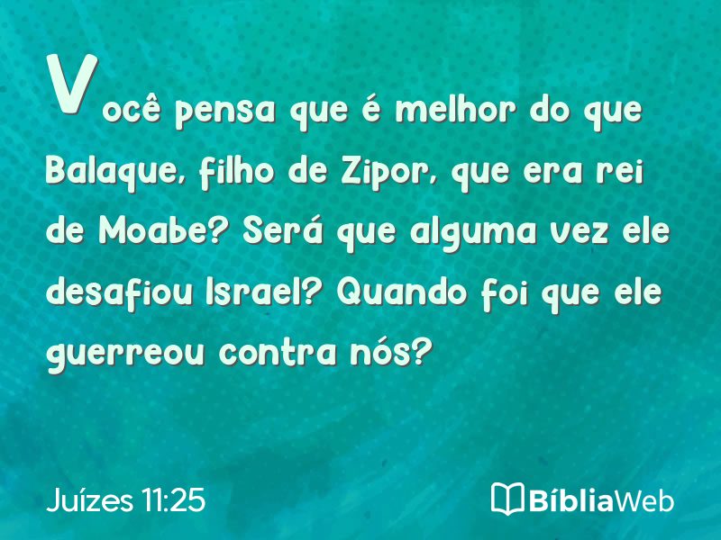Juízes 11:25 em imagem para compartilhar