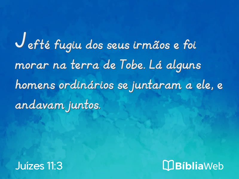 Juízes 11:3 em imagem para compartilhar